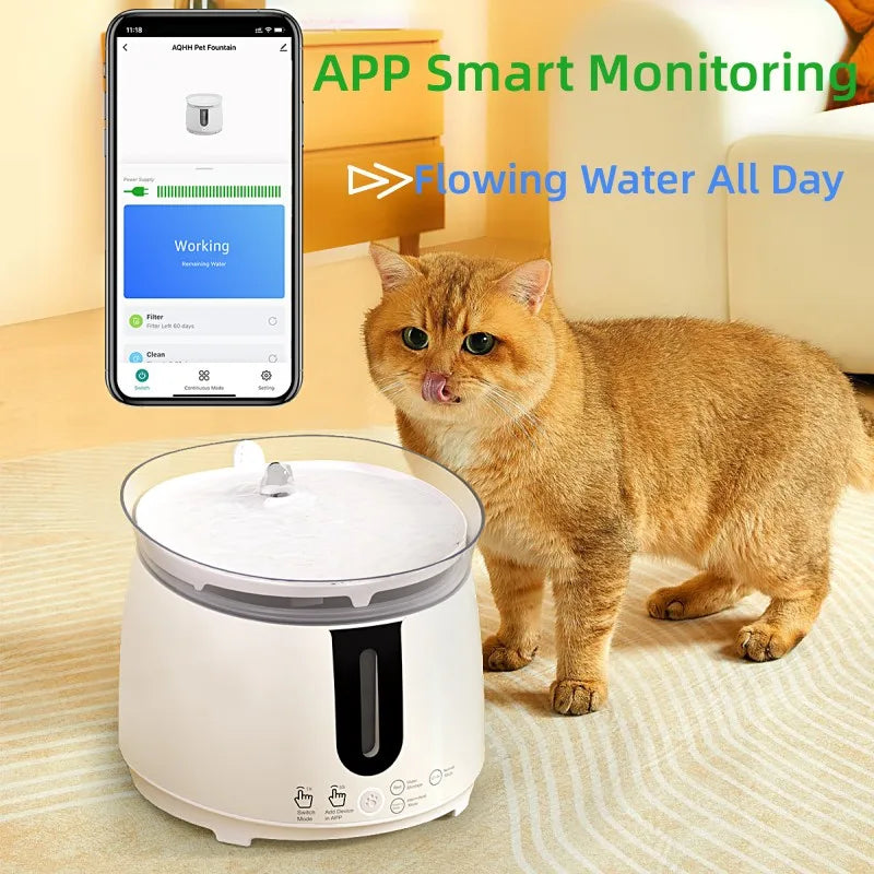 Cat Automatic Water Fountain - Wireless Pump, App Control