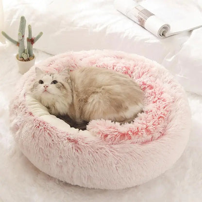 Soft Plush 2 in 1 Pet Bed with Cover Round